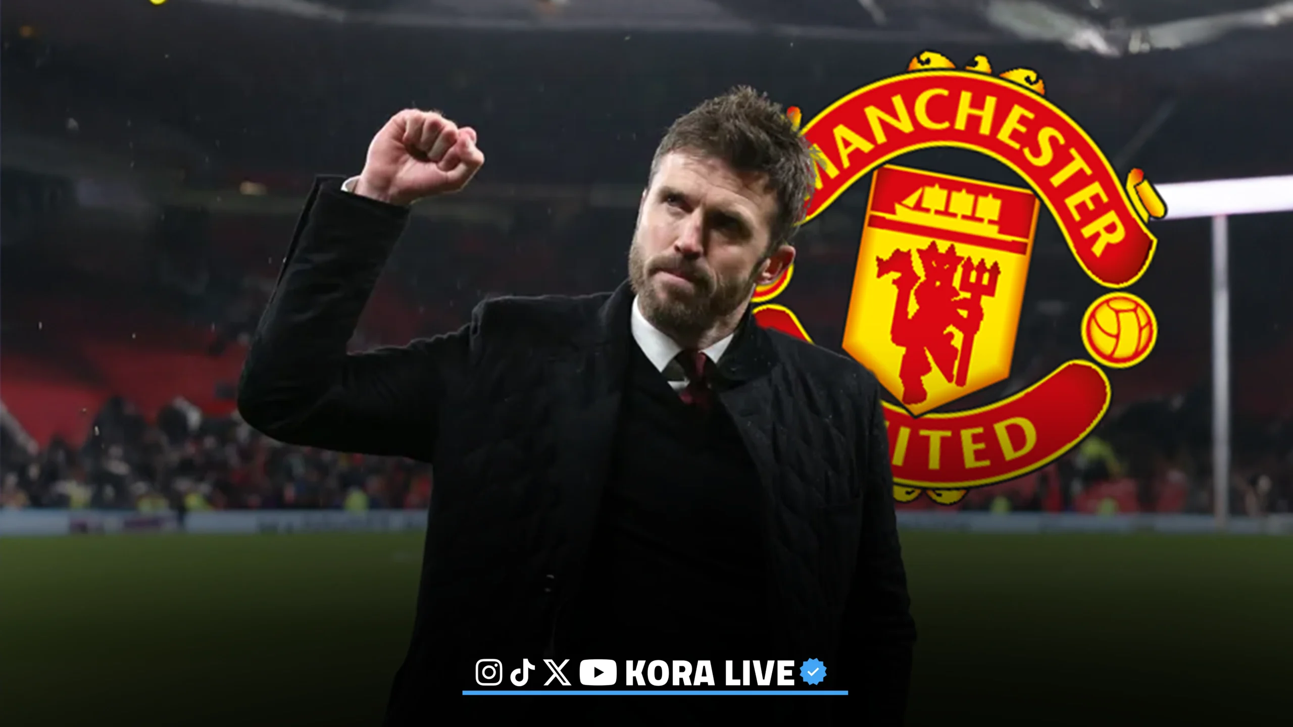 مايكل كاريك خلال تقديمه كمدرب مؤقت لمانشستر يونايتد في 2026