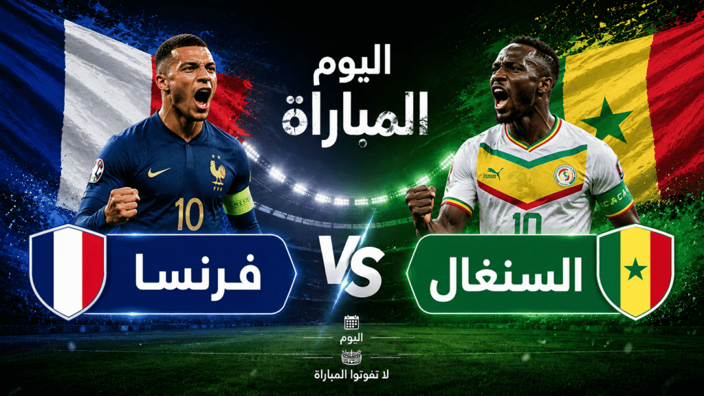 القنوات الناقلة لمباراة فرنسا ضد السنغال في كأس العالم 2026